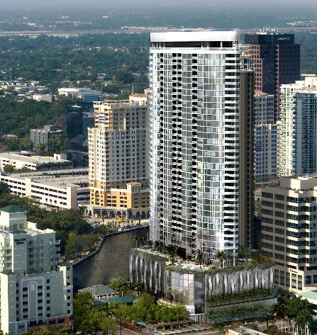 Artist Rendering of Icon Las Olas view from north