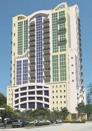 Artist rendering of proposed Waves Las Olas loft condominium. 