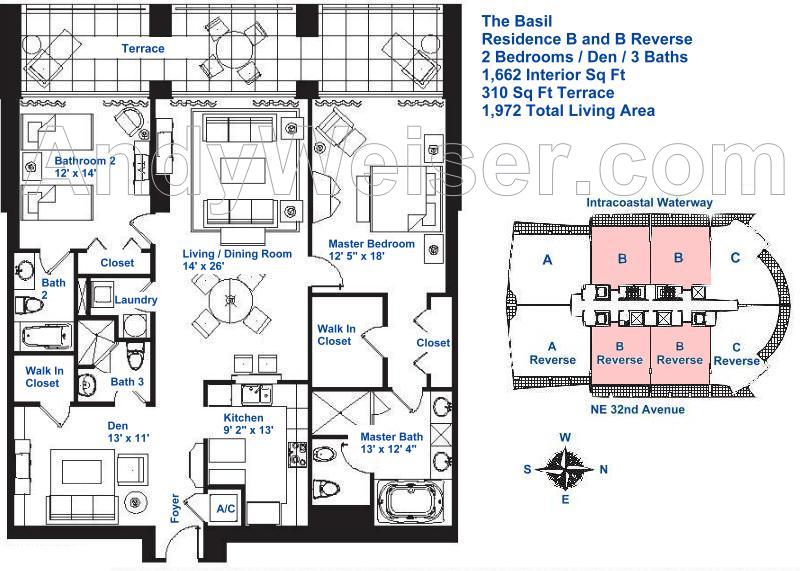 Il Lugano Fort Lauderdale Hotel Condo Floorplan