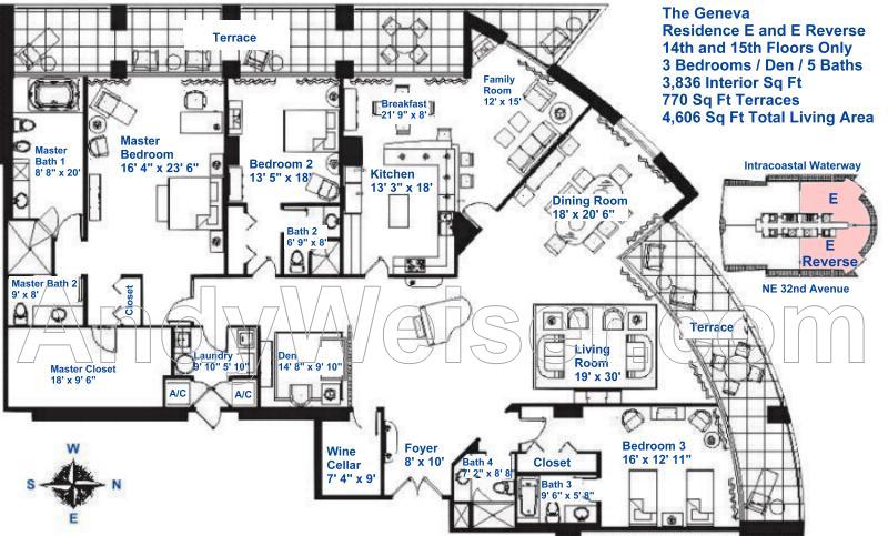 Il Lugano Fort Lauderdale Hotel Condo Floorplan